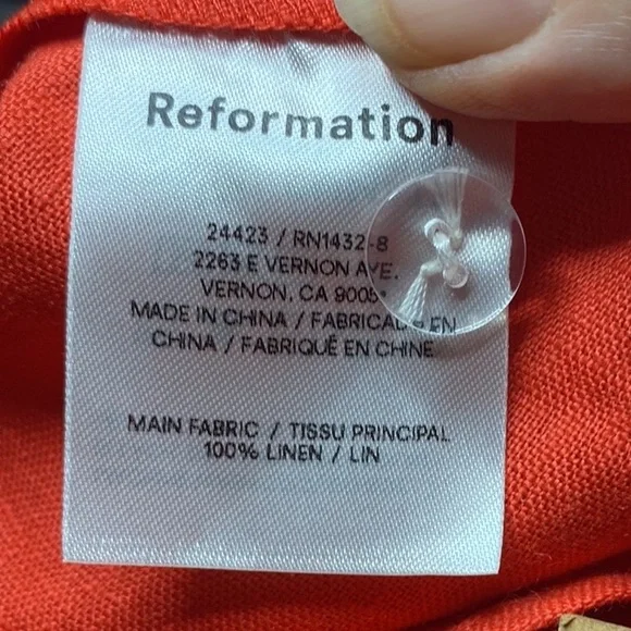 EUC Reformation Manet Cinched Back Dress size 6 - Picture 7 of 7